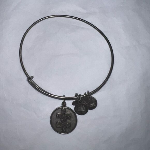 Alex And Ani Autism Awareness Piece Of The Puzzle Charm Bracelet - Picture 2 of 5